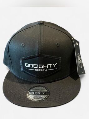 NWT 80Eighty Men's Black Snapback Hat